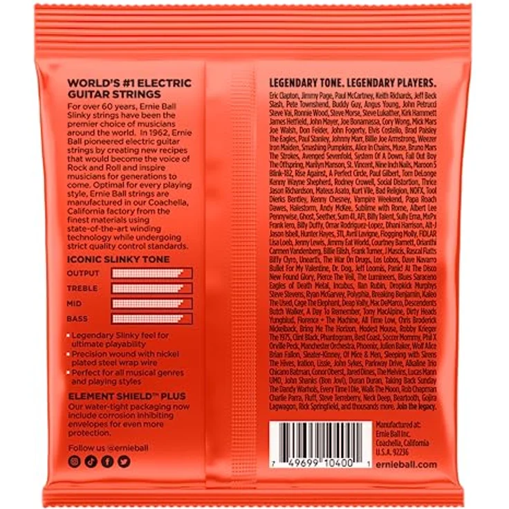 Ernie Ball 2615 Skinny Top Heavy 7, E-Gitarrensaiten Set für 7-Saiter, Nickel Wound, Stärken: 010-013-017-030-042-052-062 – Bild 2
