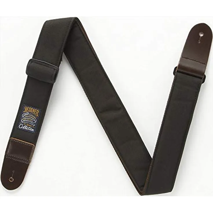 Ibanez DCS50-BK Designer Strap, Gitarrengurt in Schwarz, verstellbar bis 1700 mm, 50 mm breit mit Lederenden
