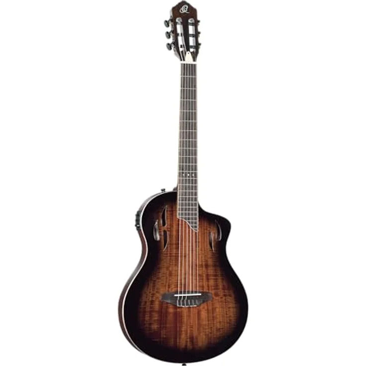 Ortega Tour Player ACA Burst, Konzertgitarre 4/4 mit massiver Okoume-Boden und -Zargen, Akazien-Decke, wiederaufladbarer Elektronik, Burst glänzend, inkl. Gigbag – Bild 3