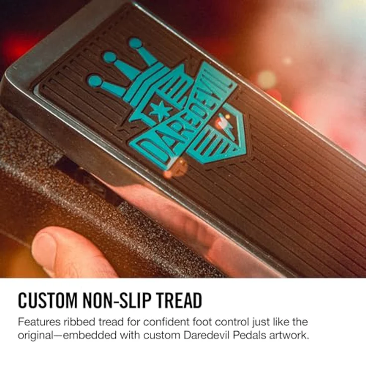 Dunlop DD95FW Cry Baby Daredevil, Wah Wah Pedal mit Fuzz-Schaltkreis, entwickelt in Zusammenarbeit mit Johnny Wator, betrieben mit 9V-Batterie oder Netzadapter – Bild 4