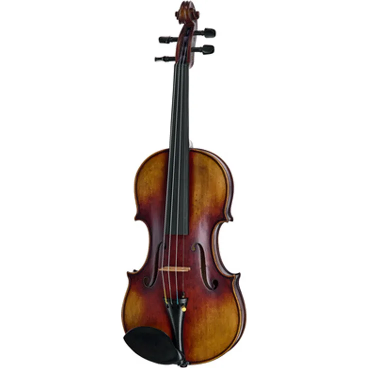 Hidersine Espressione Violin Set Guarneri 4/4, vollmassive Violine mit Fichtendecke, geflammtem Ahornboden und Thomastik Dominant Saiten