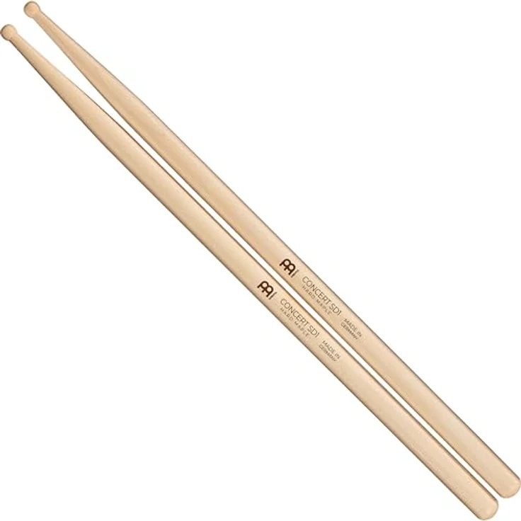 Meinl SD1 Concert Maple, Drumsticks aus Ahornholz mit rundem Holzkopf, medium Gewicht, 416 mm Länge, 16,1 mm Durchmesser – Bild 1