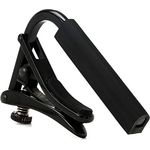 Shubb C2K Noir, Kapodaster für Gitarre mit Nylonsaiten, schwarz verchromt, mit elastischem Gummi und einfacher Hebelbedienung