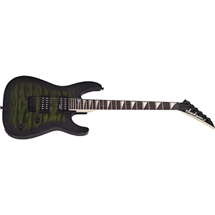 Jackson JS32Q DKA HT TRS Dinky E-Gitarre, Transparent Green Burst, Pappel-Korpus, Wölkchenahorn-Decke, Jackson Humbucker – Bild 4