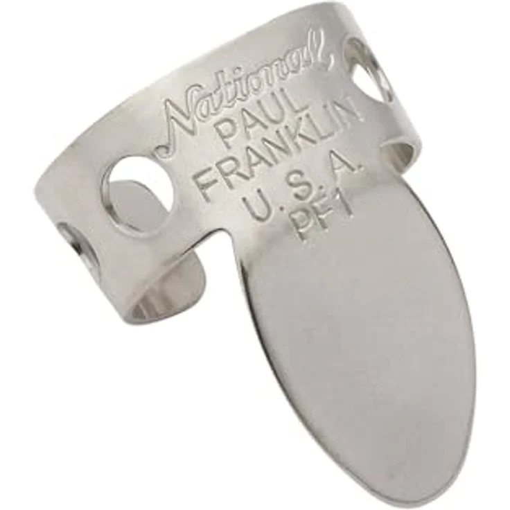 Daddario NP2-04PF Franklin Fingerpicks, 4er Set aus vernickeltem Messing, formbar für besseren Spielkomfort – Bild 1