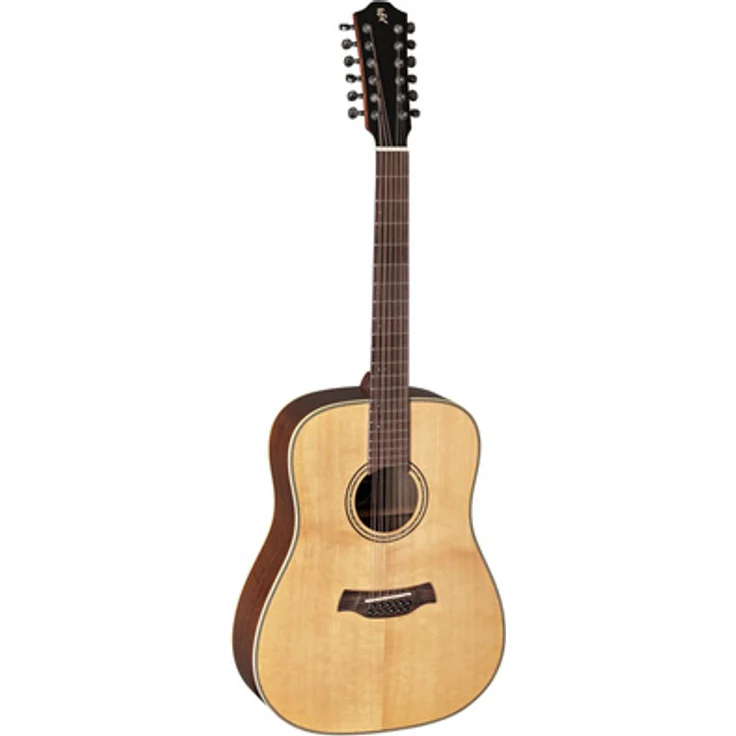 Baton Rouge X34S/D-12, 12-saitige Westerngitarre im Dreadnought-Format, massive Fichtendecke, Walnussboden & -zargen, Natur-Finish