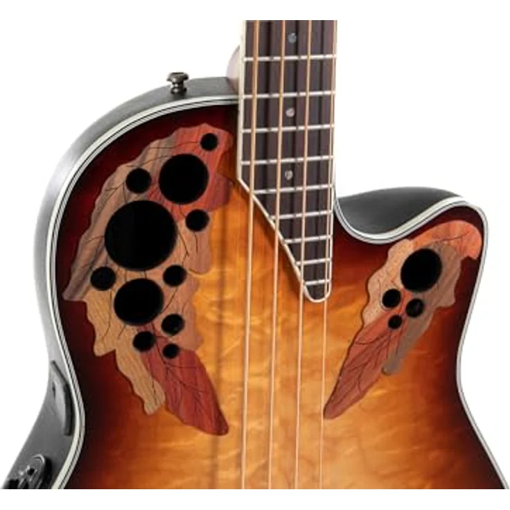 Ovation Celebrity Elite CEB44X-7C-G, Mid-Depth Akustikbass mit Wölkchenahorn-Decke und Ovation Slimline Tonabnehmer, Cognac Burst – Bild 4