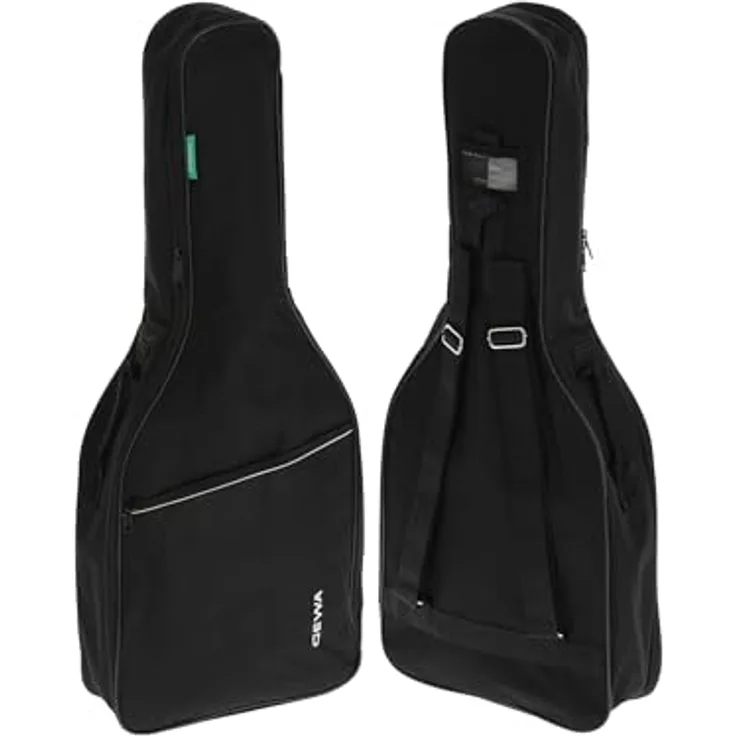 Gewa Classical 1/2 Gigbag Basic 5, Konzertgitarrentasche aus Nylon mit 5 mm Polsterung, schwarz