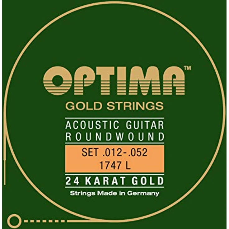 Optima 1747L, Gitarrensaiten für Akustikgitarre, Gold Strings, Stärken 012-052, Made in Germany – Bild 1