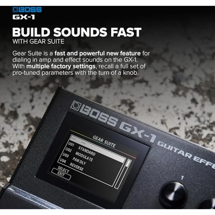 Boss GX-1 Guitar Effects Processor, Multieffektpedal für E-Gitarre & Bass mit 23 Verstärkertypen, 146 Effekten und Bluetooth-Audio – Bild 4