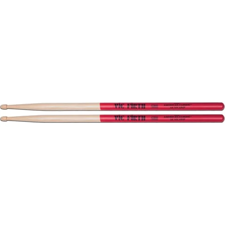 Vic Firth 5A American Hickory Drumsticks, mit Vic Grip und Holzspitze, widerstandsfähig und klangstark – Bild 3