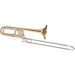 Thomann proBONE 3 M Bass Trombone, Messing mit 10" Schallstück, unabhängige Ventilanordnung, inkl. Koffer und Reinigungsset
