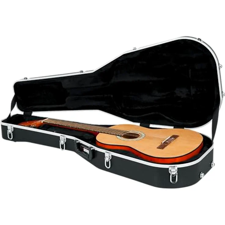 Gator GC-Classic Guitar ABS Case, Gitarrenkoffer für klassische Gitarren mit Alu-Schließprofil, EPS-Schaumpolster und Zubehörfach, schwarz – Bild 10