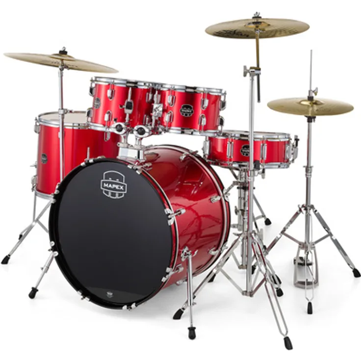Mapex Comet Pro Pack 22" Infra Red, Schlagzeugset mit Chrome Hardware und Zildjian Planet Z Becken