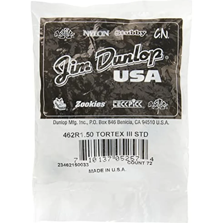 Jim Dunlop Plektrum Tortex T3, 1,50 mm, 72 Stück, hochwertige Gitarrenplektren mit minimalem Verschleiß, hergestellt in den USA – Bild 4