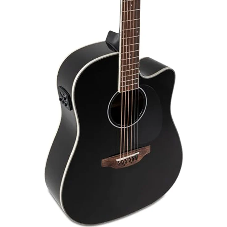 Applause AED96-5HG, Westerngitarre Dreadnought mit massiver Fichtendecke, Cutaway, Schwarz Hochglanz, inkl. AP3PT Tonabnehmer und eingebautem Stimmgerät – Bild 4
