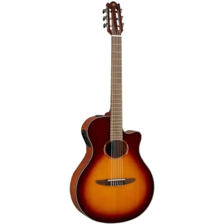 Yamaha NTX1BS Brown Sunburst, Akustisch-Elektrische Konzertgitarre mit massiver Sitka Fichte Decke und Cutaway – Bild 1
