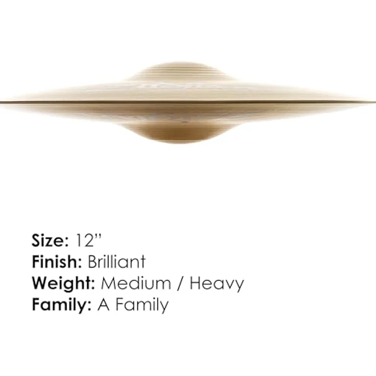 Zildjian A Zildjian Series, 12 Zoll New Beat Hi-Hat Cymbals, vielseitige Becken mit klassischem, hellem Sound, Paar – Bild 2