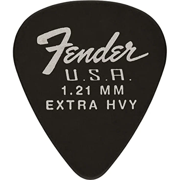 Fender 351 Dura-Tone Picks, Plektrenset mit 12 Stück, 1,21 mm, schwarz – Bild 1