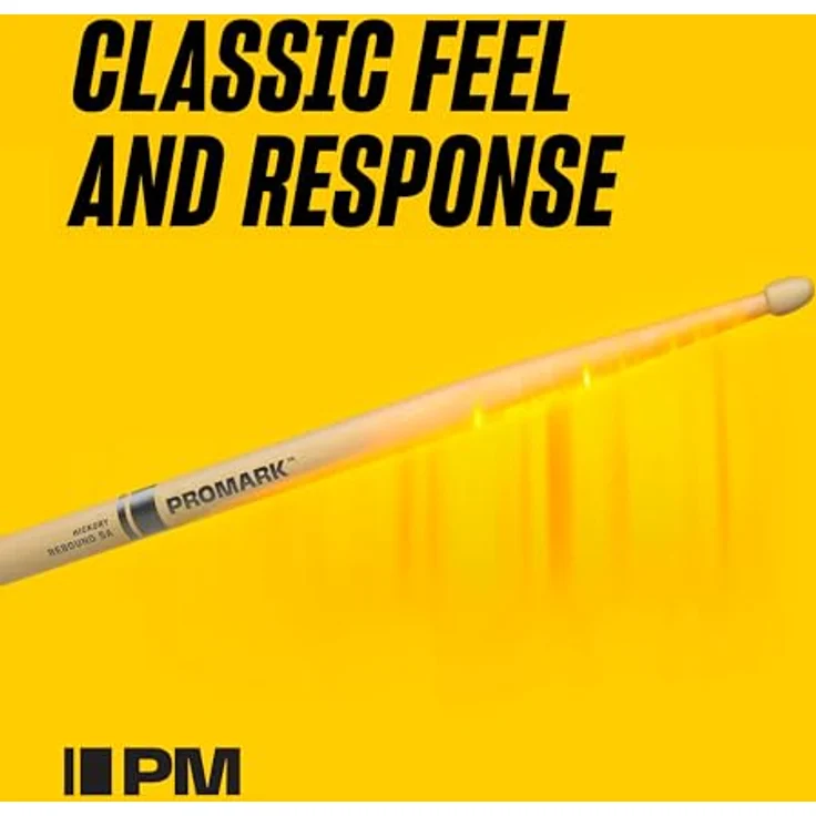 Pro Mark 7A Rebound Fire Grain, Hickory Drumsticks mit Acorn Tip, 40,64 cm Länge, 1,35 cm Durchmesser – Bild 2