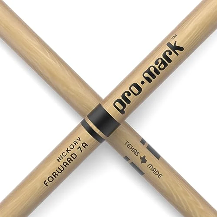 Pro Mark 7A Classic Forward H.4pcs Pack, Hickory Drumsticks mit ovaler Spitze, 39,05 cm Länge, 1,3 cm Durchmesser, Forward Balance – Bild 6