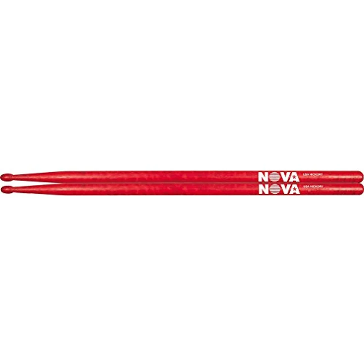 Vic Firth 2BR Nova Hickory Schlagzeugstöcke, Holzkopf, rot, 412mm Länge, 15,8mm Durchmesser, ovale Form – Bild 2