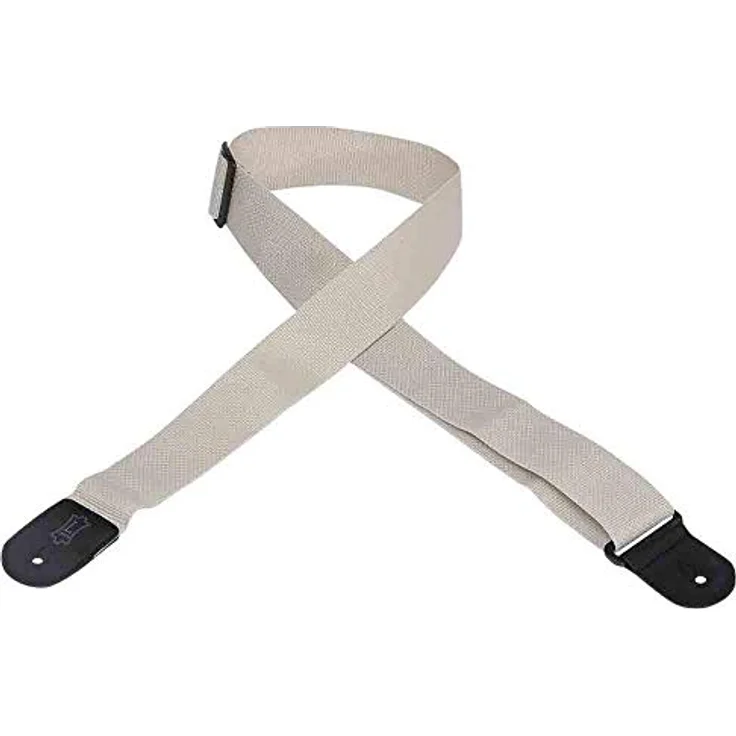Levy's M8POLY-GRY Gitarrengurt, langlebiger Polypropylen-Gurt mit Poly-Enden, 2" - Grau