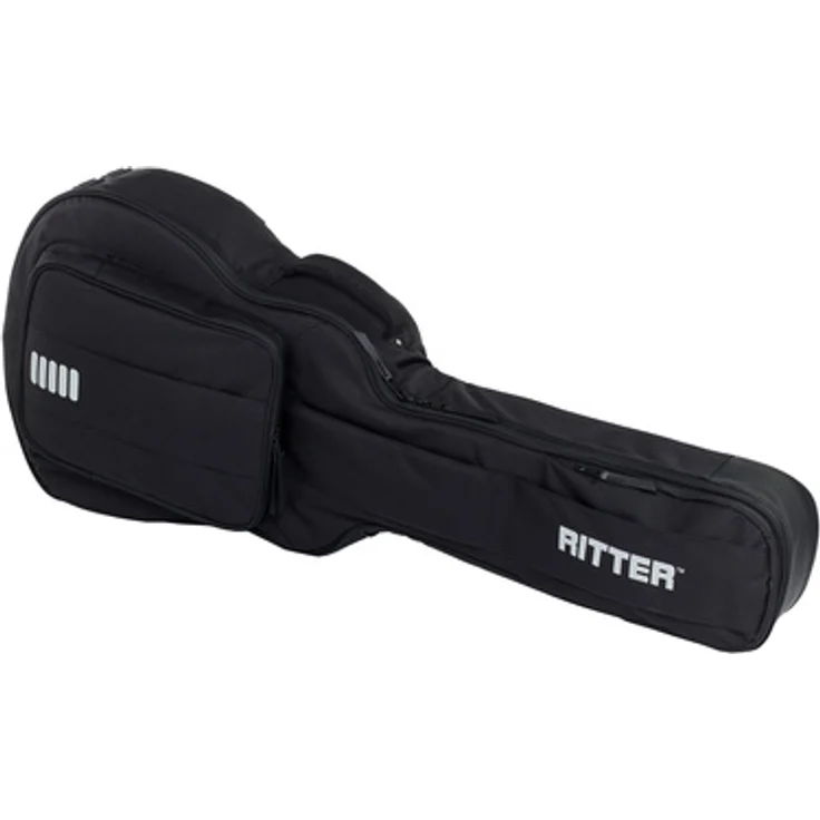Ritter Arosa 355 Guitar SBK, Gitarrentasche für 335 Gitarre, 33 mm Polsterung, 5 Zubehörtaschen, reflektierende Streifen, abnehmbare Rucksackgurte, Farbe: sea ground black