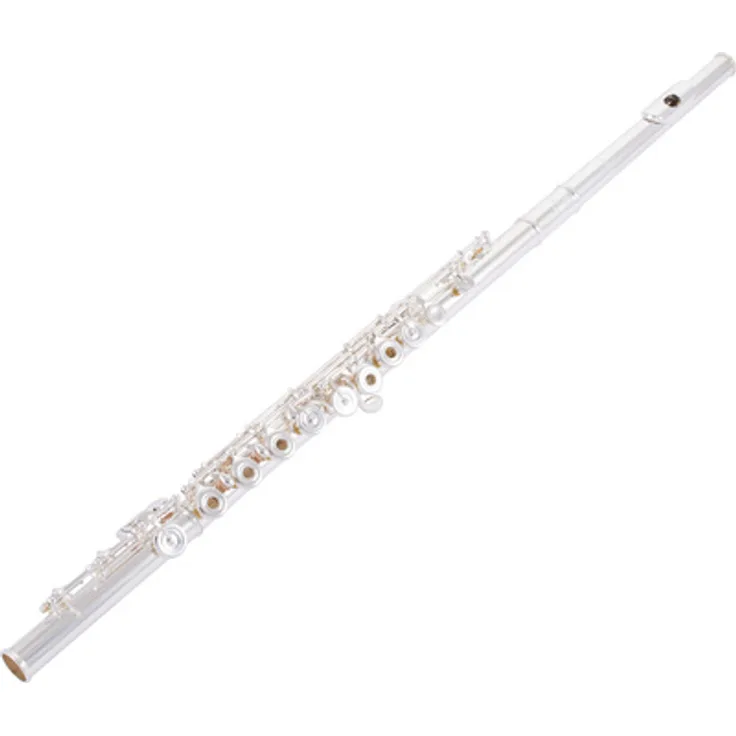 Pearl Flutes Dolce PF-695 RE, Querflöte mit Vollsilber-Kopfstück, Neusilber-Korpus und versilberten Klappen, handgefertigt, inkl. Holzetui