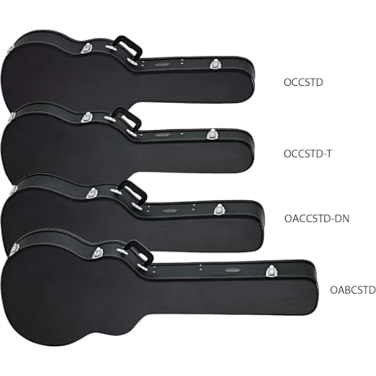 Ortega Acoustic Bass Case OABCSTD, Gitarrenkoffer aus schwarzem Vinyl mit 15mm Polsterung und Zubehörfach, Innenmaße: 127cm x 42,5cm x 32,5cm x 14cm – Bild 8