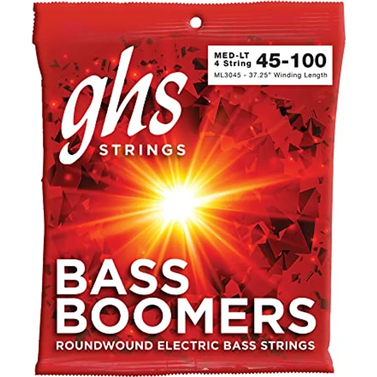 GHS 3045ML Boomers, E-Bass Saiten Set, Roundwound, Long Scale, Nickel plated Steel, Stärke 045-065-080-100 – Bild 3