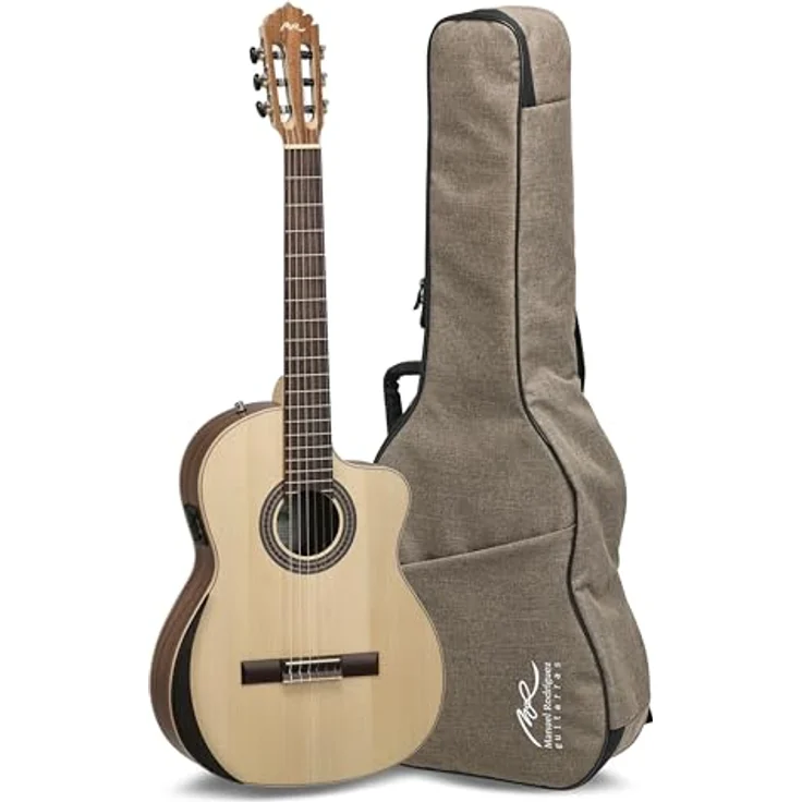 Manuel Rodriguez Ecologia Samba, 4/4 elektro-akustische Gitarre mit Cutaway, Boden und Zargen aus Nussbaum, Decke aus massiver europäischer Fichte, offenporig/seidenmatt – Bild 4
