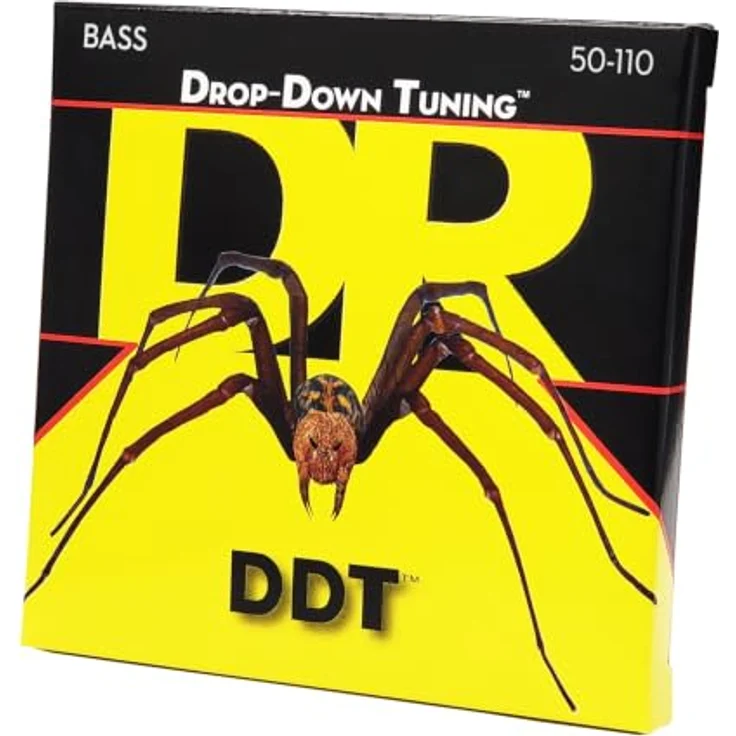 DR Strings DDT-50, E-Bass Saitensatz Heavy 50-110 für Drop Tuning, Edelstahl-Umwicklung, hohe Stimmstabilität, handgefertigt in den USA