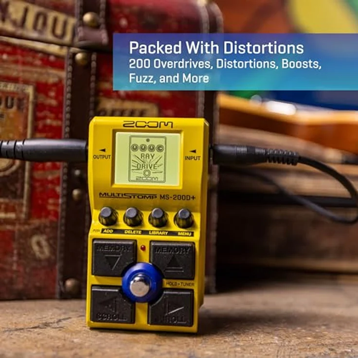 Zoom MS-200D+, Gitarren-Multieffektpedal mit 164 Effekten und App-Erweiterung, robustes Metallgehäuse – Bild 2