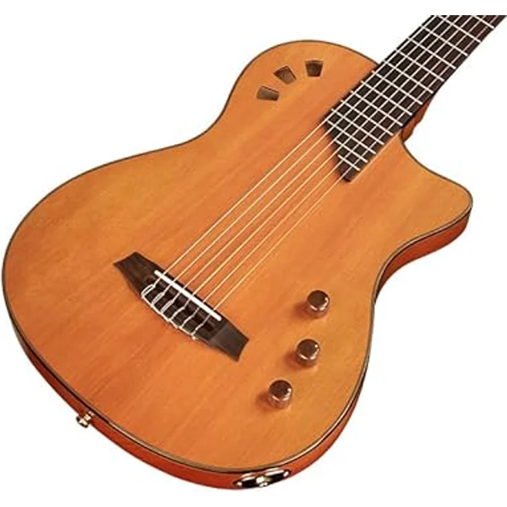 Cordoba Stage Guitar Traditional CD, Nylonsaitengitarre mit massivem Mahagoni-Korpus und Zederndecke, ergonomische Thinline-Form, inkl. Gig Bag, Natur Hochglanz – Bild 2