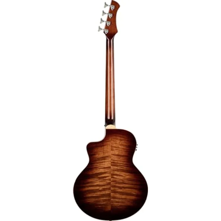 Ortega KTSM2-4 Ken Taylor Signature, 4-saitiger Akustik-Bass mit massiver Fichtendecke und Whiskey Burst Finish, inklusive wiederaufladbarer MagusX/B Elektronik – Bild 4