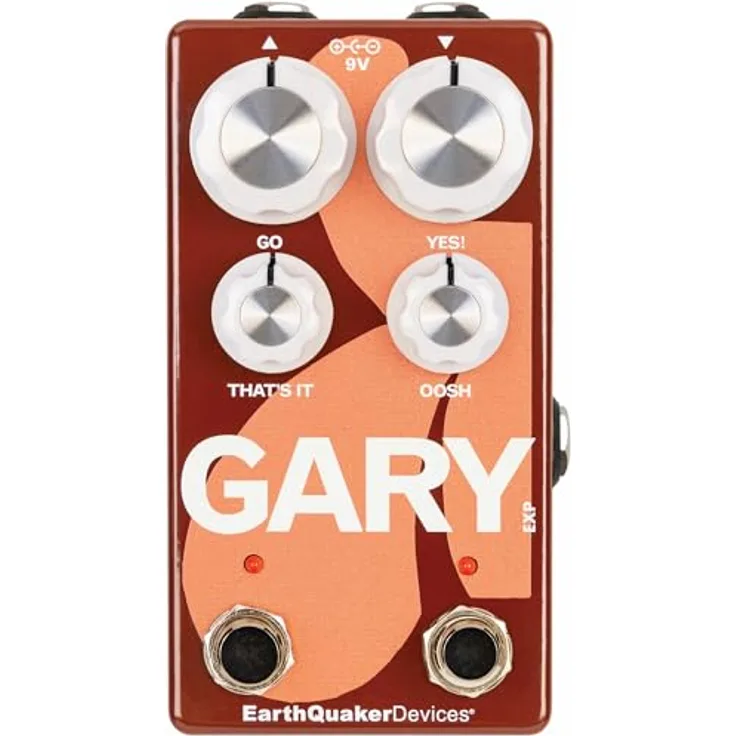 EarthQuaker Devices Gary Red Brown LTD, Fuzz / Overdrive Effekt Pedal, Rote-Braune Limited Edition mit Flexi-Switch-Technologie und True Bypass