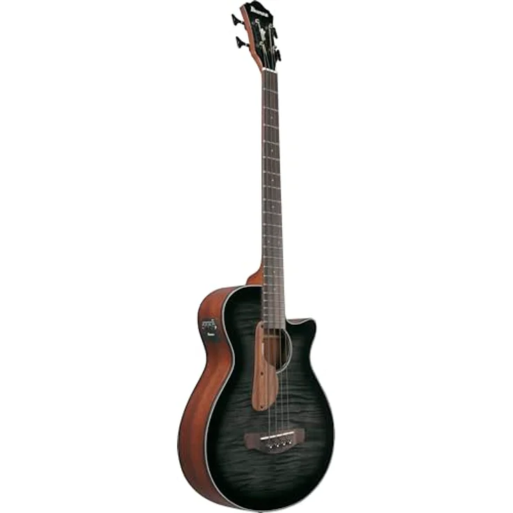Ibanez AEGB25E-TKH, Akustikbass mit Cutaway und Tonabnehmer, transparent black sunburst high gloss top – Bild 3