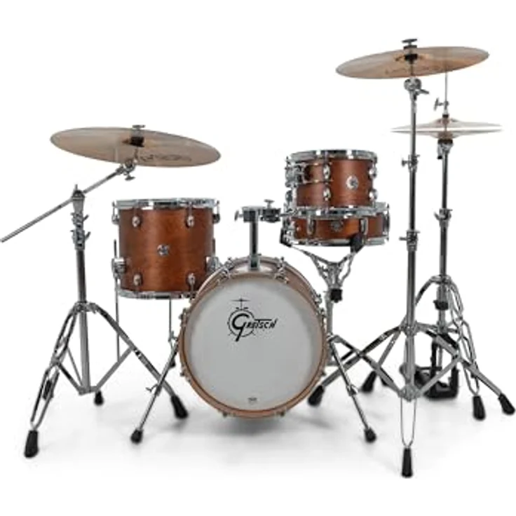 Gretsch Drums Catalina Club Micro SWG, Schlagzeugset mit 7-lagigem Mahagoni Kessel, Satin Walnut Glaze, inkl. Tom Tom Halter – Bild 2