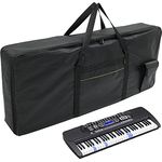 Foppla Keyboard-Gig-Tasche für 61 Tasten, wasserdicht, Oxford-Stoff, inkl. Tragegriff, Schwarz