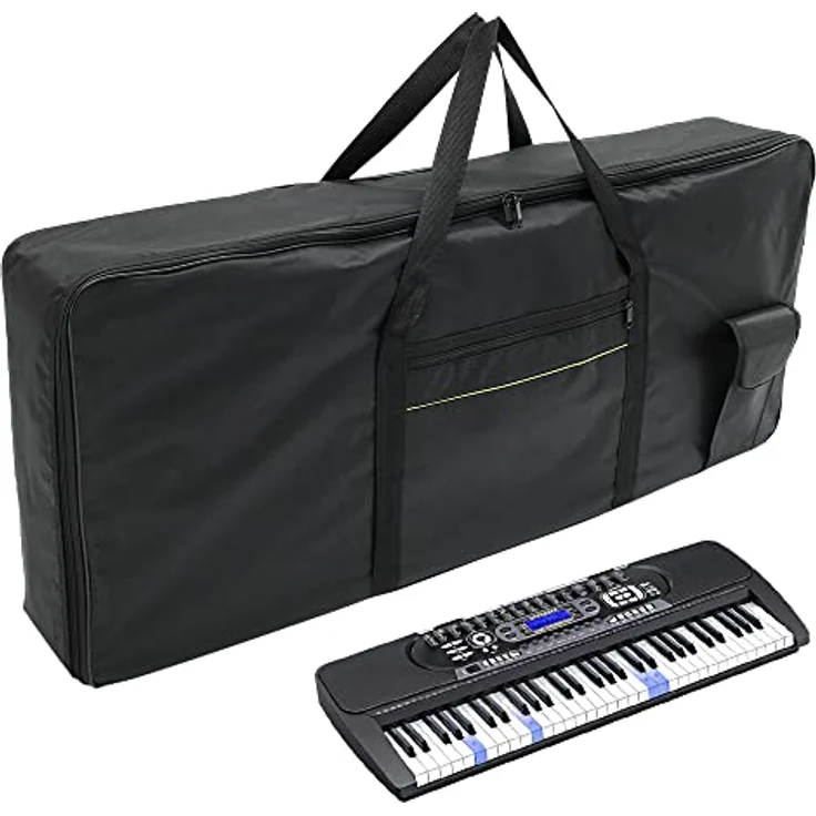 Foppla Keyboard-Gig-Tasche für 61 Tasten, wasserdicht, Oxford-Stoff, inkl. Tragegriff, Schwarz – Bild 1