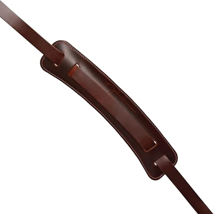 Daddario 19JL01 Lennon Ed Sullivan BR, Leder-Gitarrengurt nach historischem Vorbild, verstellbar von 87 cm - 140 cm, braun – Bild 3