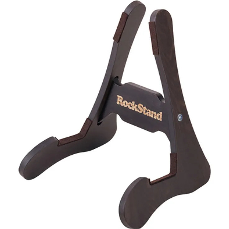 Rockstand Wood A-Frame Stand Rustic Oak, Gitarrenständer aus massivem Eschenholz mit Filz- und Gummi-Applikationen, für elektrische Gitarren und Bässe
