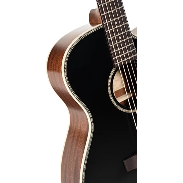 Cort Essence OC4 Black Top, Westerngitarre mit massiver Sitka-Fichtendecke, Mahagoni Korpus und Fishman Presys VT System, schwarz/natur – Bild 6
