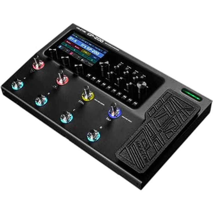 Valeton GP200, HD Modeling Multieffektprozessor und Audiointerface mit über 240 Effekten, türkis/blau/gelb/schwarz – Bild 4