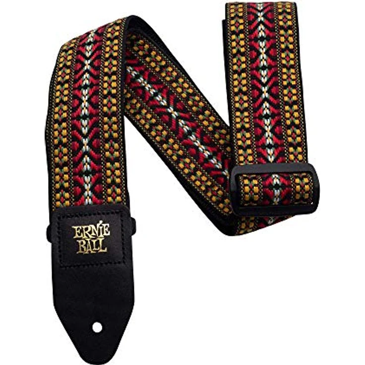 Ernie Ball E-Guitar Strap California Wave, Gitarrengurt aus Polypropylen mit Lederenden, verstellbar von 104 cm bis 183 cm, Farbe California Wave Jacquard, Breite 51 mm – Bild 2