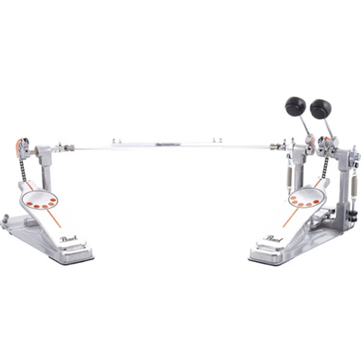 Pearl P-932 Double Bass Drum Pedal, Demonator Longboard Trittplatte, einstellbarer Beater-Winkel, Einzelkette, max. Achsenlänge 55cm