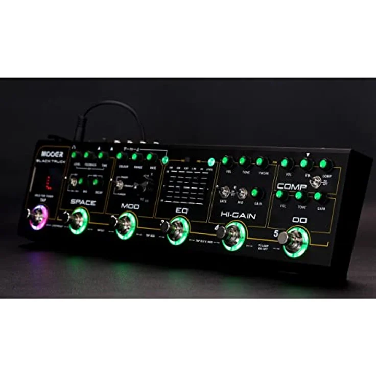 Mooer Black Truck Multi-Effects Unit, Multieffektgerät für E-Gitarre mit 7 Effekten, integriertem Stimmgerät und Speaker Simulation, schwarz – Bild 9
