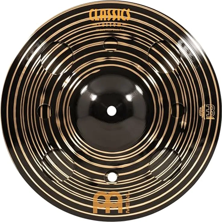 Meinl Cymbals Classics Custom Dark Trash Stack, 12 Zoll Schlagzeugbecken mit dunklem Finish und aggressivem Klang, B12 Bronze