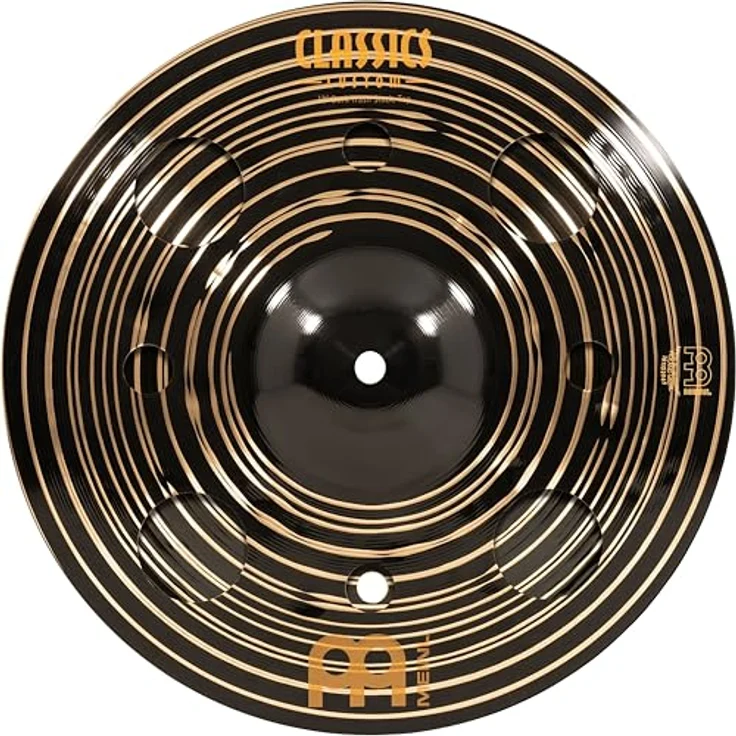 Meinl Cymbals Classics Custom Dark Trash Stack, 12 Zoll Schlagzeugbecken mit dunklem Finish und aggressivem Klang, B12 Bronze – Bild 1
